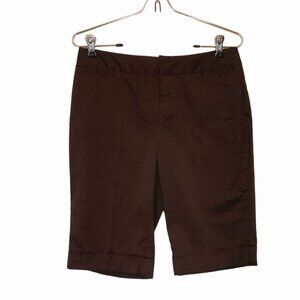Bamboo Traders Women's Cuffed Bermuda Shorts in Brown - Size 4